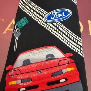 FA Black and Yellow Car Design Necktie